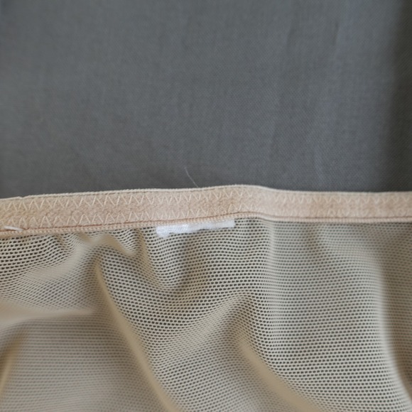 Y2K Lace Trim Cami Top Med Beige Cream Sheer Mesh Coquette Fairy Feminine Dainty - Picture 5 of 7